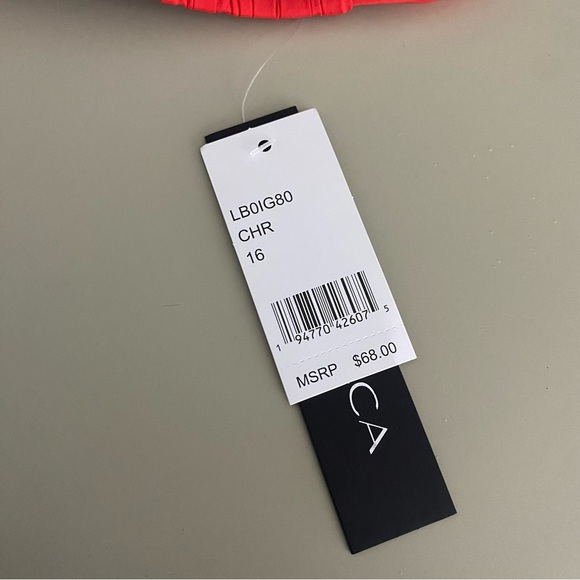 NEW La Blanca Island Goddess Halter Triangle Bikini Top 16 Cherry Red NWT - Picture 6 of 10